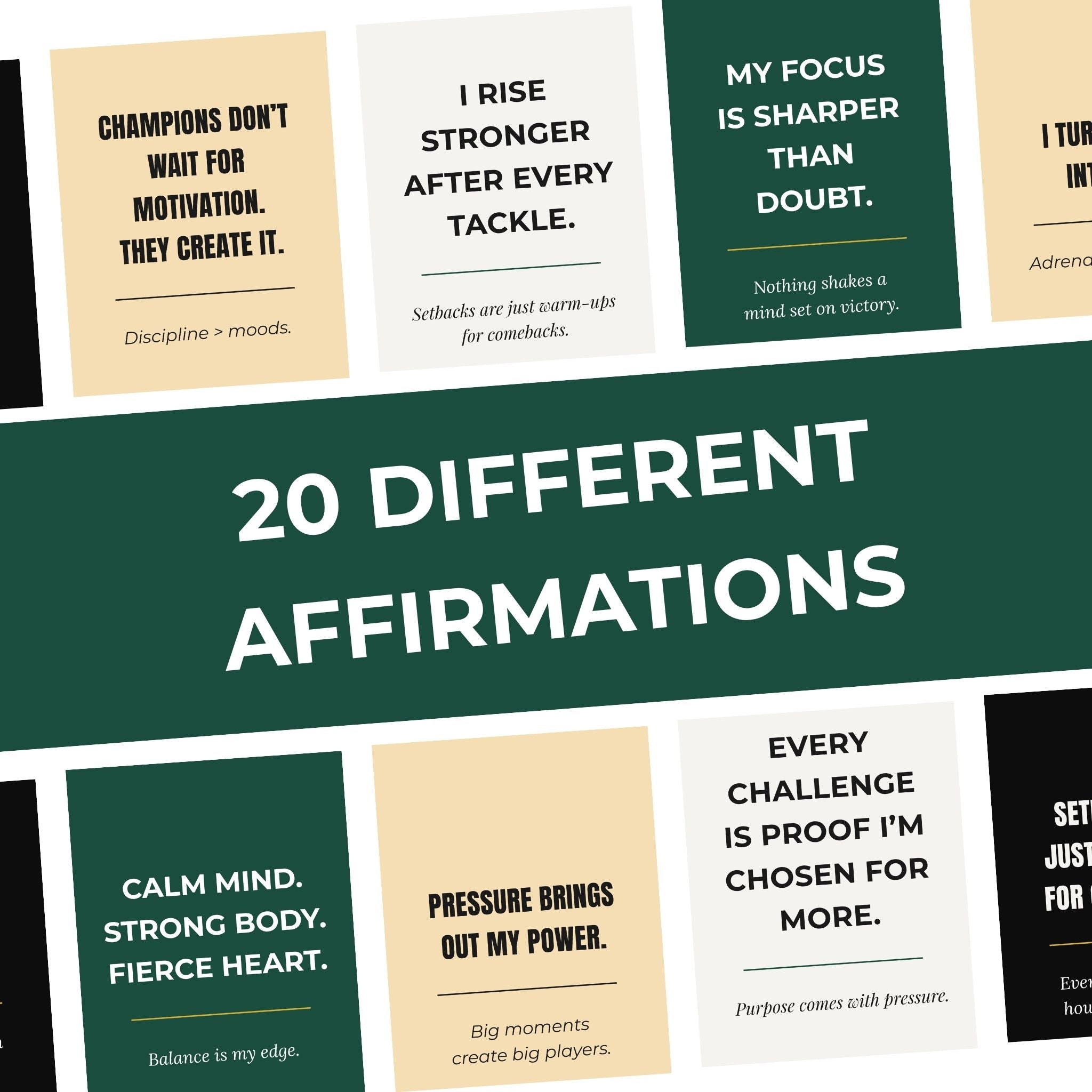 Champion Energy Pack (20 Affirmation Cards + 10 Lockscreens)