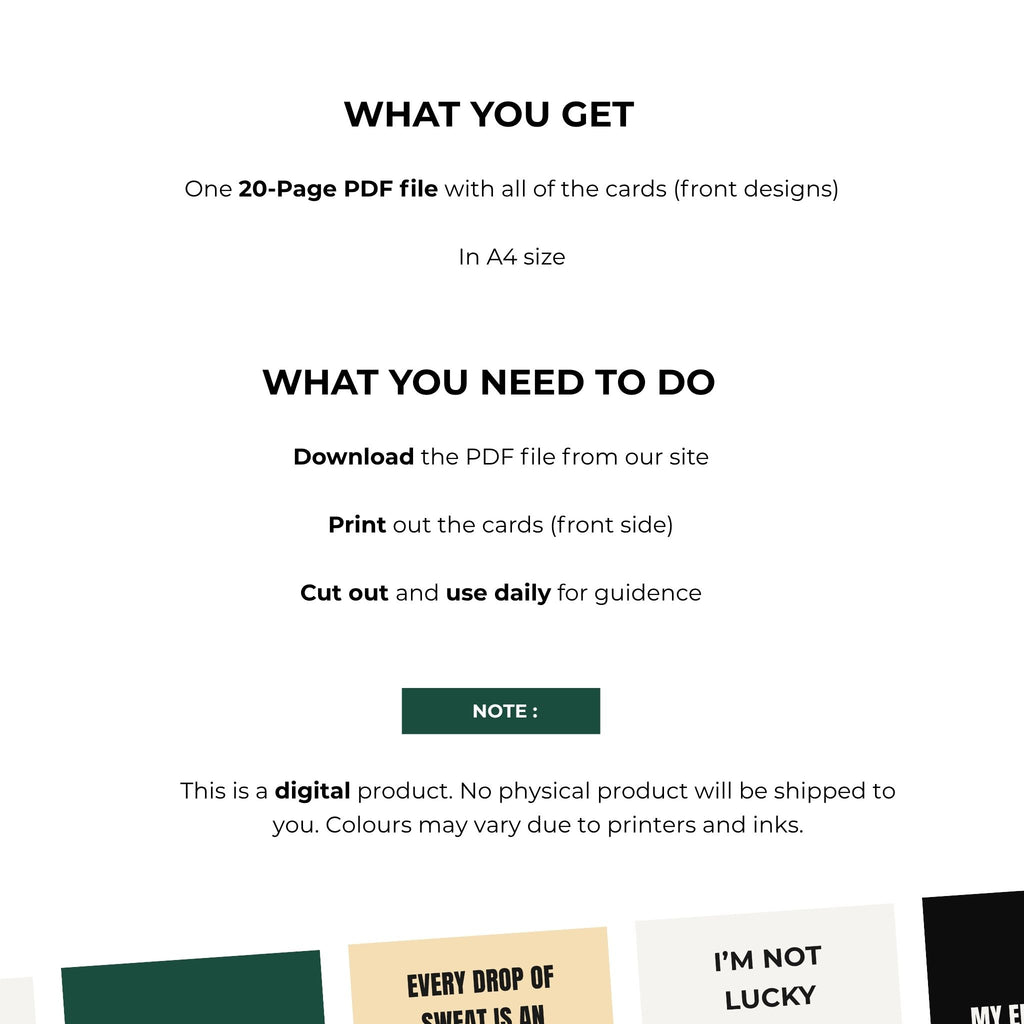 Champion Energy Pack (20 Affirmation Cards + 10 Lockscreens)